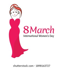 8 march illustration of Happy Women's Day greetings background. Vector template with women for card, poster, flyer and other users . vector illustration eps10 graphic