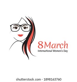 8 march illustration of Happy Women's Day greetings background. Vector template with women for card, poster, flyer and other users . vector illustration eps10 graphic
