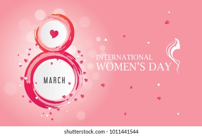 8 March International Women’s Day Background Template Illustration-Happy Women’s Day Template Background Vector Illustrations