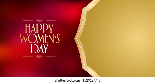 8 March. International Happy Women's Day Celebration. Billboard, Poster, Social Media, Greeting Card template.