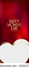 8 March. International Happy Women's Day Celebration. Billboard, Poster, Social Media, Greeting Card template.