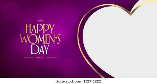 8 March. International Happy Women's Day Celebration. Billboard, Poster, Social Media, Greeting Card template.