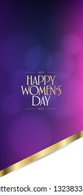 8 March. International Happy Women's Day Celebration. Billboard, Poster, Social Media, Greeting Card template.