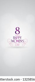 8 March. International Happy Women's Day Celebration. Billboard, Poster, Social Media, Story, Wishes Card, Greeting Card, Trendy Design Template.