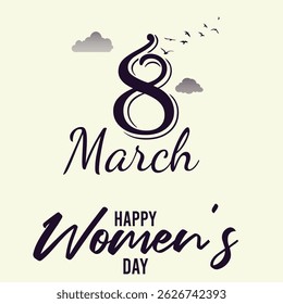 8 march international woman's day vector illustration	