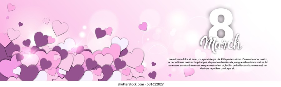 8 March International Women Day Sale Shopping Discount Flat Vector Illustration