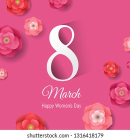 8 March International Women's Day, Vector Illustration