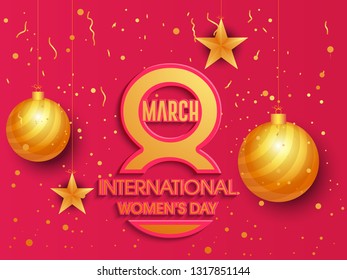8 March. International Women's Day. Happy Mother's Day. Eps10 vector illustration with place for your text. - Vector