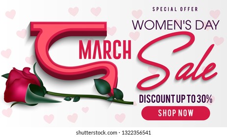 8 March, International Women's Day beautiful vector illustration on a theme 8 March, Banner, Vector illustration eps10 graphic - Vector