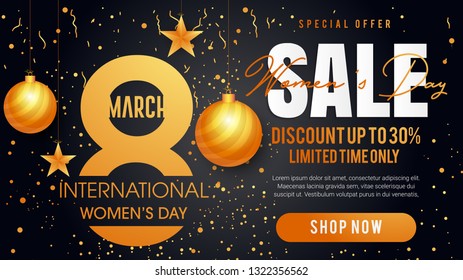8 March, International Women's Day beautiful vector illustration on a theme 8 March, Banner, Vector illustration eps10 graphic - Vector