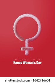 8 March International Women's Day poster or greeting card