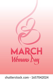 8 March International Women's Day poster or greeting card