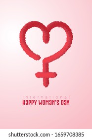 8 March International Women's Day poster or greeting card