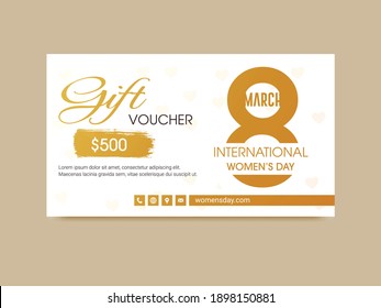 8 March, International Women's Day, greeting card. Background template for International Womens Day. Vector illustration. eps 10