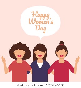 8 march. International Women's Day. Vector templates for card, poster, flyer and other users