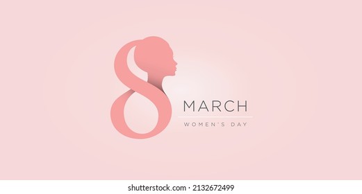 8 de marzo. Día internacional de la mujer, tarjeta de saludo. Ilustración del vector