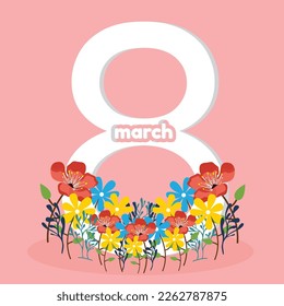8 march international women's day vector illustration design
