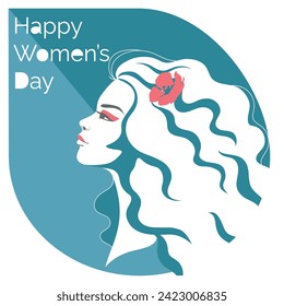 8 march international womens day vector illustration concept, woman illustration
