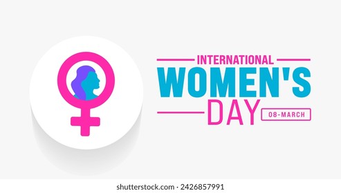 8 March International Women's Day background with women face. use to background, banner, placard, card, and poster design template. vector illustration.