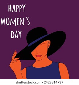 8 March International Women's Day Vector Illustration Concept.  Woman Illustration. Happy Women's Day. Template for UI, Web, Banner, or Greeting Card.