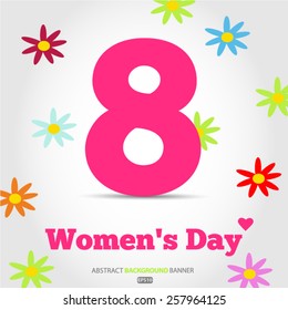 8 March, International Women's Day Vector EPS 10 illustration.