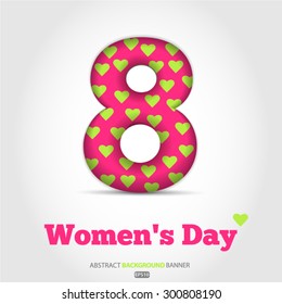 8 March, International Women's Day Vector EPS 10 illustration.