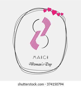 8 March. International Women's Day. Vector eps 10.