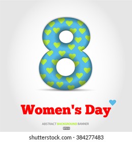 8 March, International Women's Day Vector EPS 10 illustration.