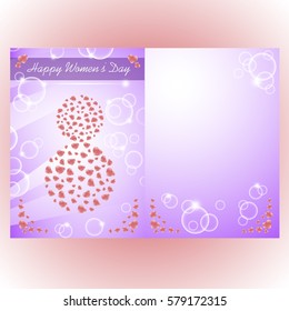 8 March International Women's Day vector greeting card