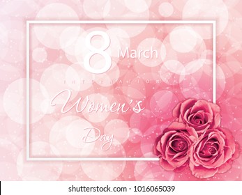 8 March, International Women's Day.Vector illustration