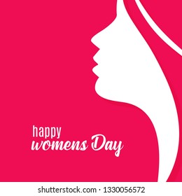 8 March logo vector design with international women's day background