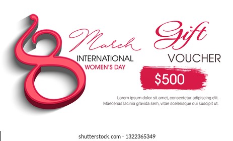 8 March sale flyer. International Women's Day. Happy Mother's Day. Number 8 March holiday background, posters, gift cards, discounts and sales. Vector Illustration. - Vector