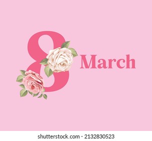 8 march simple poster design