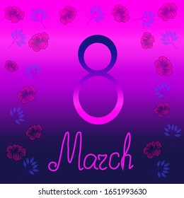 
8 march vector background floral