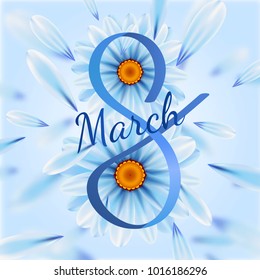 8 march vector card