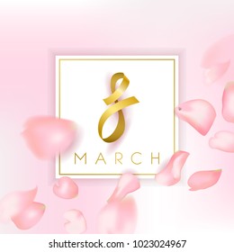 8 march vector card