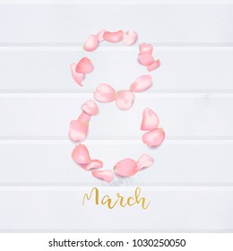 8 march vector card
