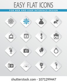 8 March vector icons for user interface design