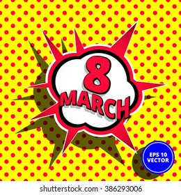 8 march. Vector illustration banner