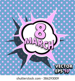 8 march. Vector illustration banner