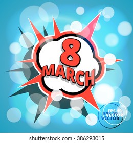8 march. Vector illustration banner