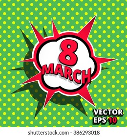 8 march. Vector illustration banner