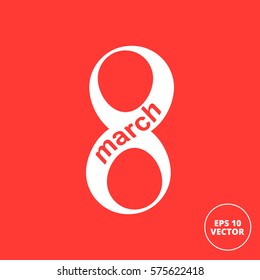 8 march. Vector illustration greeting card
