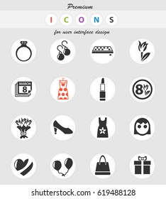 8 march web icons for user interface design