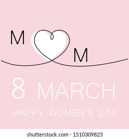 8 march woman day card, vector illustration