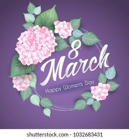 8 March Women s Day greeting card template