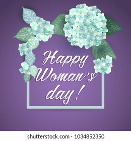 8 March Women s Day greeting card template with flowers