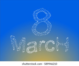 8 March. women's day. Abstract made of bokeh dots vector background. Beautiful and elegant. EPS10