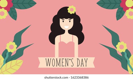 8 March Women's Day Background Illustration Vector