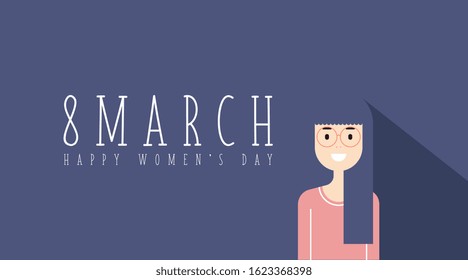 8 March Women's Day Background Illustration Vector
